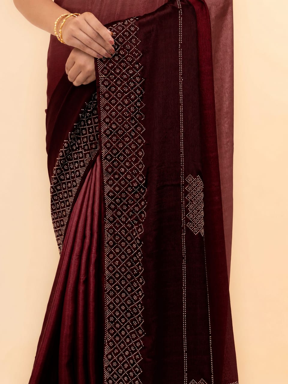 Maroon Soft Silk Saree