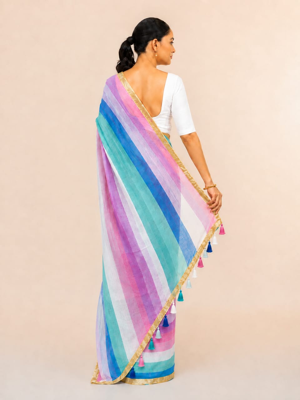Multicolor Cotton Saree